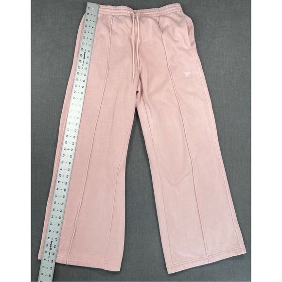 PINK Sweatpants‎ Women L Pink Wide Leg Lounge High Rise Track Pants Athleisure - Picture 4 of 10